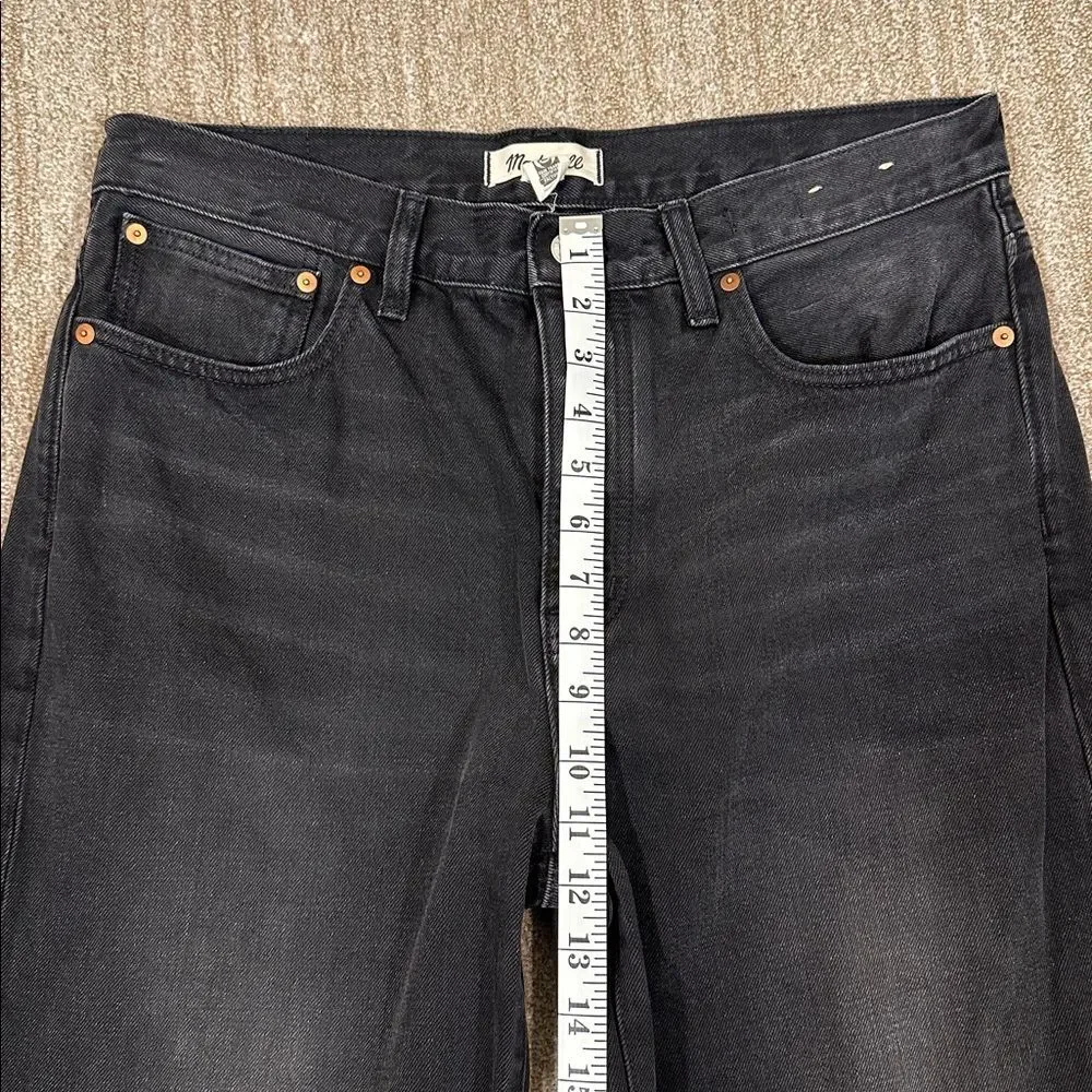Madewell Black Kent Wash Low Slung Straight 100% Cotton Jeans Women Size 29
